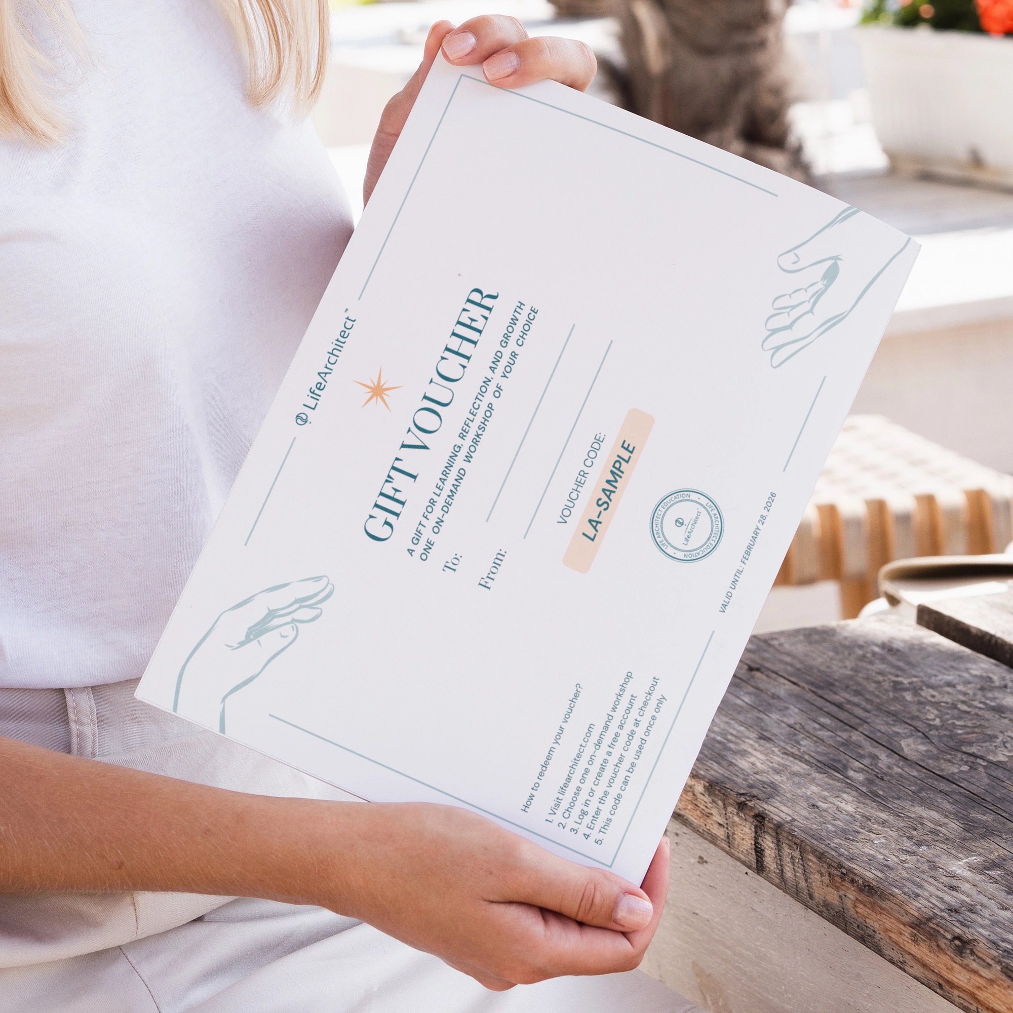 Close-up hands showing a nature magazine mock up